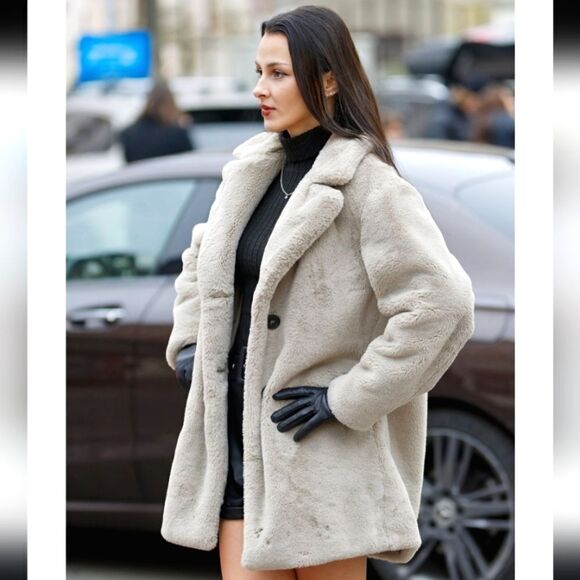 Zara NWT ZARA FAUX FUR COAT Bloggers fav - Picture 3 of 15